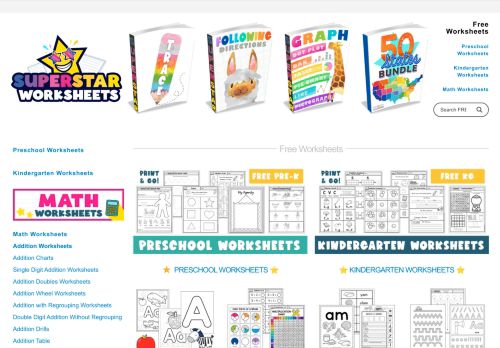 Super star worksheets